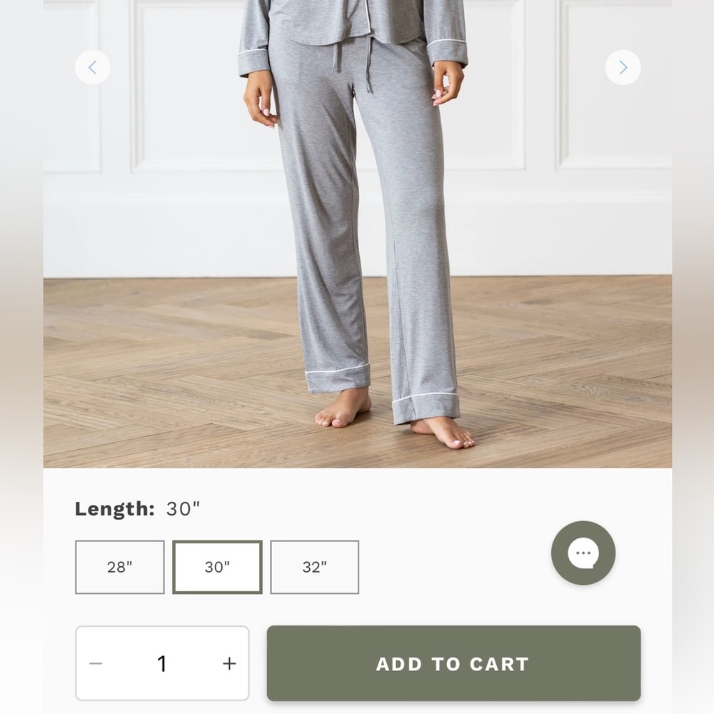 NWT! Cozy Earth Women's Stretch-Knit Bamboo Pajama Pant - 30” Inseam - Small